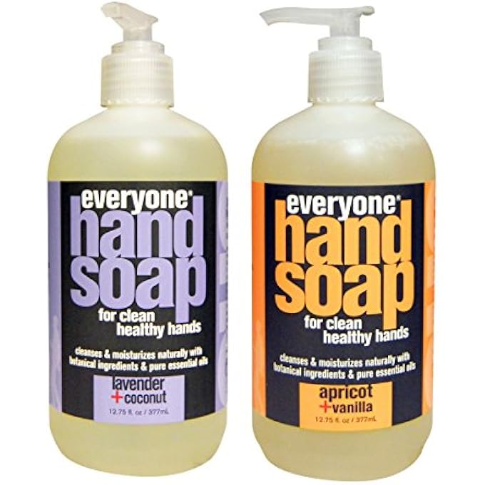 Everyone BOTANICAL LAVENDER + COCONUT HAND SOAP & BOTANICAL APRICOT + VANILLA HAND SOAP BUNDLE, 12.75 OZ EACH - Image 1
